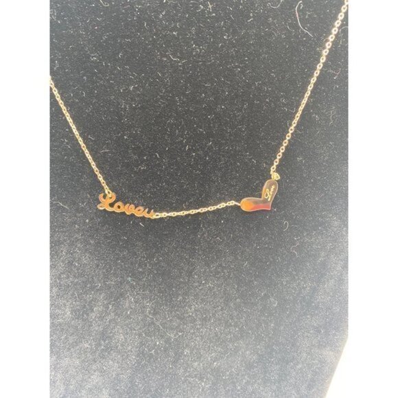 LoveU Heart Rose Gold Women’s Titanium Steel Necklace - Picture 4 of 8